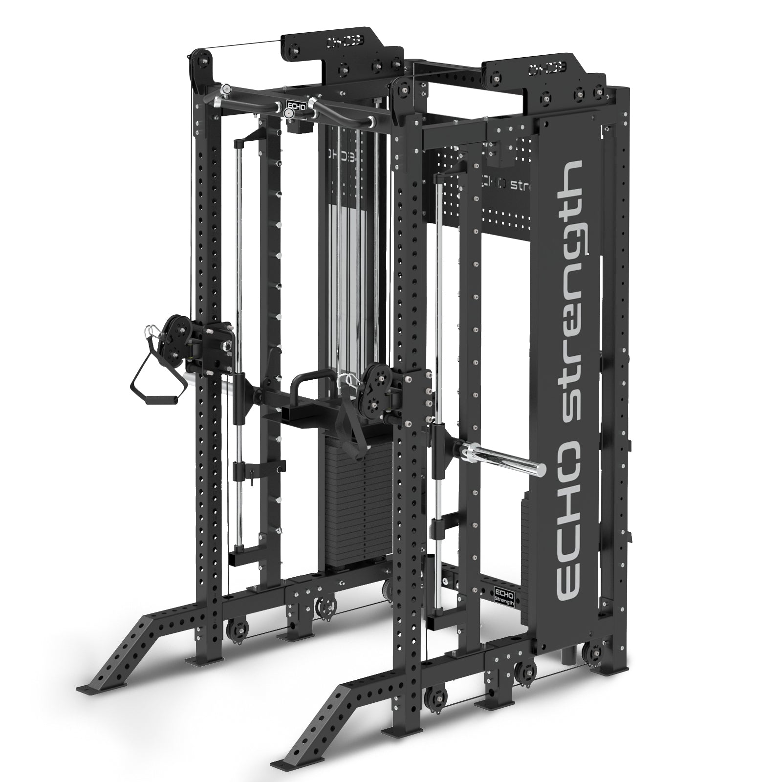 Half Rack Functional Trainer Smith Machine Combo