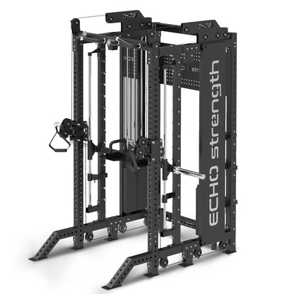 Half Rack Functional Trainer Smith Machine Combo
