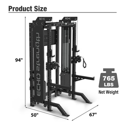 Half Rack Functional Trainer Combo