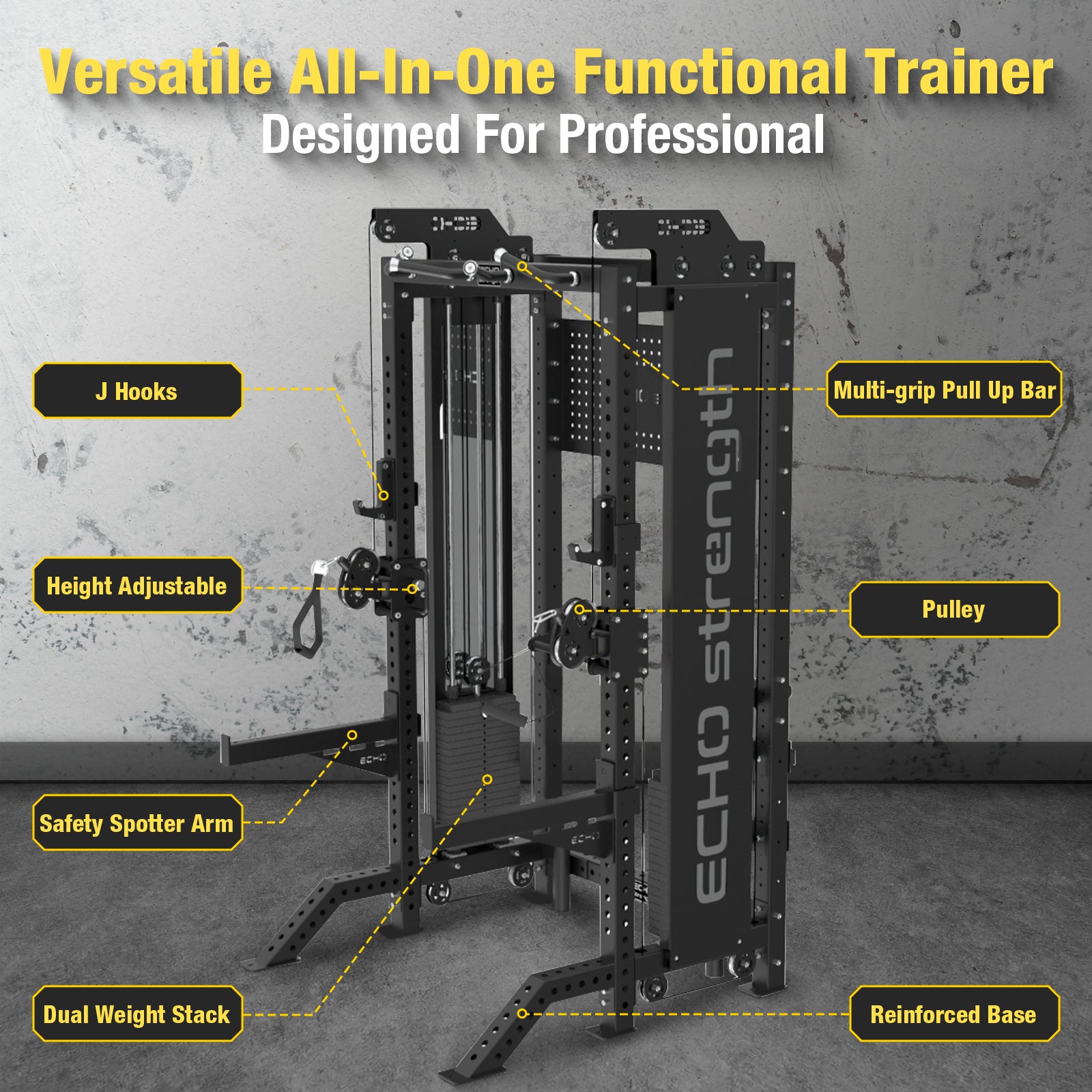Half Rack Functional Trainer Combo