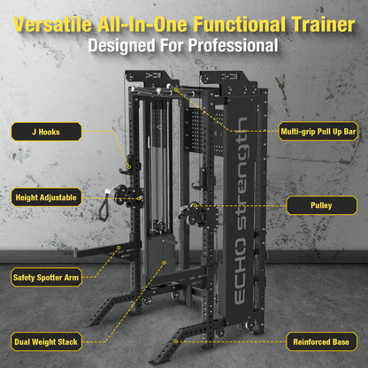 Half Rack Functional Trainer Combo