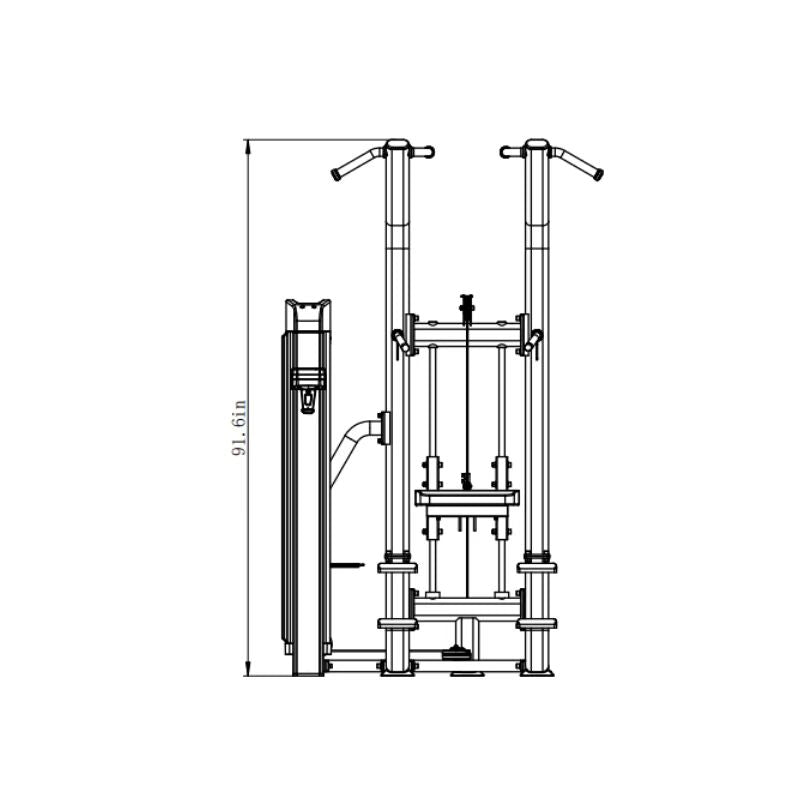 Commercial Assisted Chin Dip Combo Machine