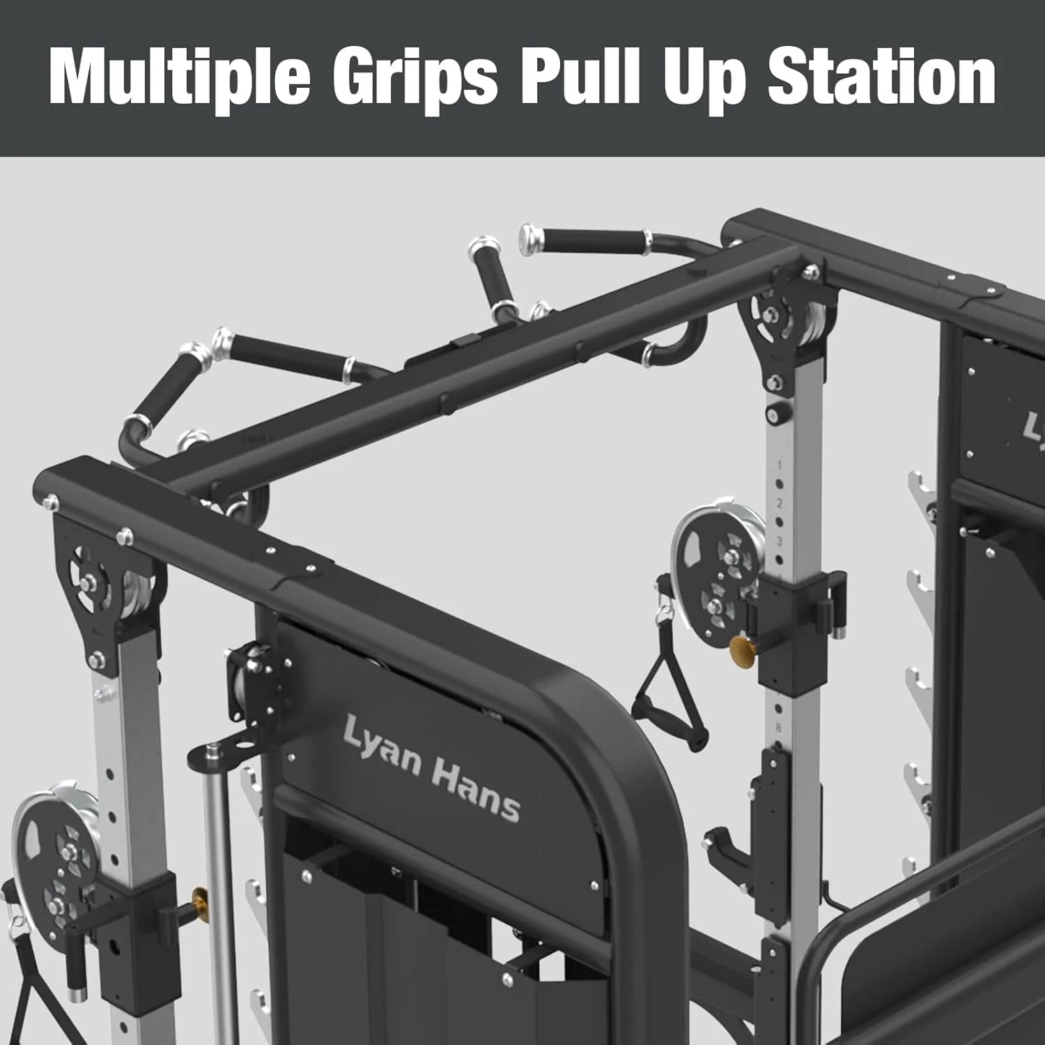 Lyan Hans Commercial Half Rack Smith Functional Trainer Combo