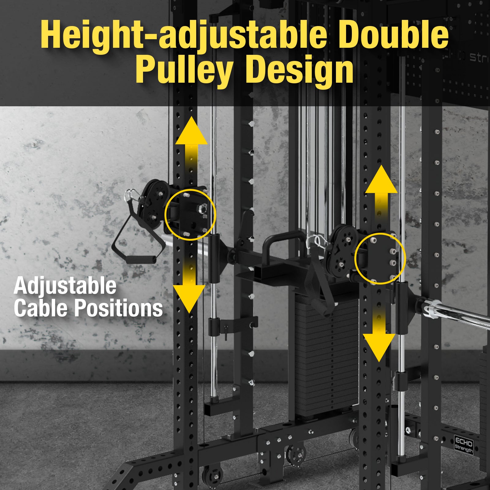 Half Rack Functional Trainer Smith Machine Combo