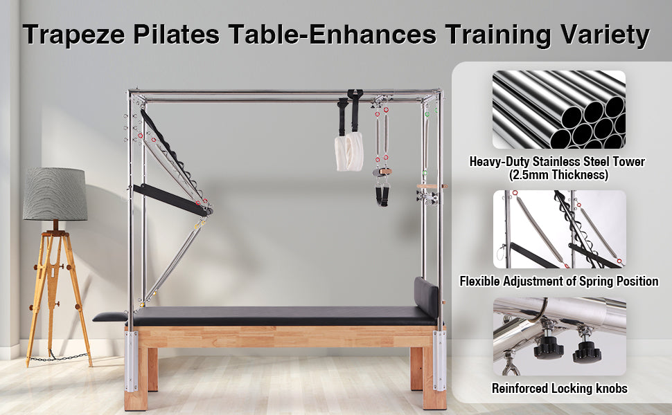 Pilates Table Cadillac (Gray Color Leather)